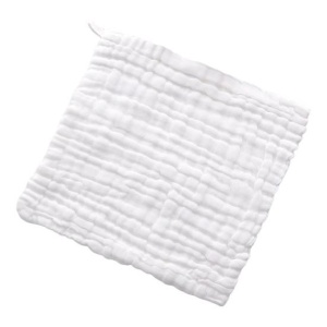 Prosop Absorbant, din Bumbac, 6 Straturi, 30 x 30 cm, Alb