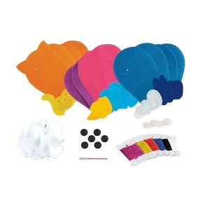 Set 3 Piese Creatie Perna pentru Copii Model Pasare/Catel/Pisica, Dream Kids - Img 2