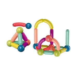Set 42 de Piese Magnetice de Constructie, Puzzle, Forme, 3 Ani, ABS, Magnet, 20x6.5x18 cm, Multicolor - Img 4