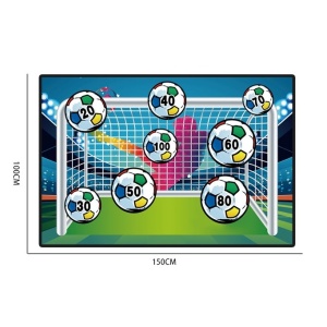 Set de Fotbal Joc Recreativ pentru Copii, Minge cu Scai, Poarta din Material Textil, 150 x 100 cm, Multicolor - Img 3