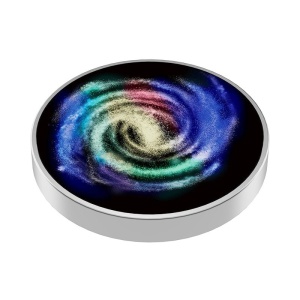 Spinner Giroscopic Metalic, Jucarie Rotativa Anti-stres, Otel Inoxidabil, 3.8 x 0.6 cm, Efect Optic Galaxie, Model Milky Way