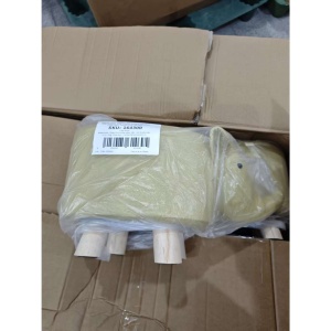 Taburet pentru Copii, Scaun Tip Taburet, Model Elefant, din Lemn Masiv, Scaun pentru Copii, 30 x 25 x 25 cm, Galben - Img 3