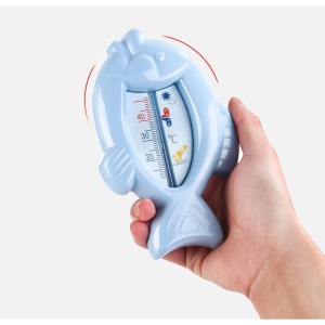 Termometru pentru Baie, Plutitor, Rezistent la apa, Multifunctional, Model Peste, 15.5x9.5x2 cm, Albastru - Img 3