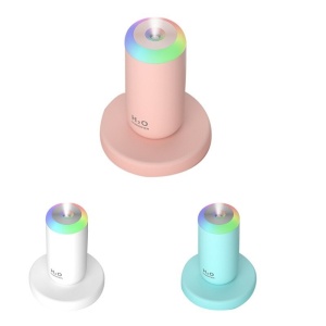 Umidificator, H2O, cu Difuzor de Aroma, Lumina de Noapte LED in 7 Culori, Zgomot Redus, 14.7x7.2cm, 350mL, Culoare Roz - Img 4