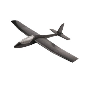 Avion Zburator, Tip Planor, 83 cm Lungime, +3 Ani, din Polistiren, Aruncare 10 - 30 m, Negru