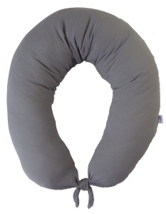 BABYMATEX Moon- Perna pentru alaptare muselina , culoare gri inchis, 260 cm