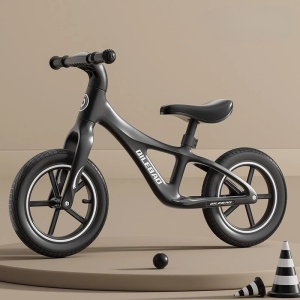 Bicicleta pentru Copii, Fara Pedale, Pentru 2-6 Ani, Sa Reglabila 43 - 58 cm, 88 x 56 x 43 cm, Negru - Img 2