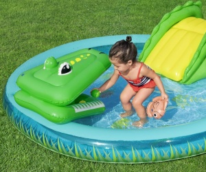 Centru de joaca gonflabil BESTWAY, 2 ani+, 224 x 181 x 72 cm, 210L, tematica crocodil - Img 2