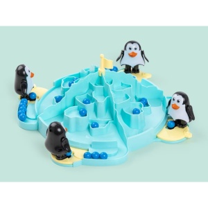 Joc Interactiv pentru Copii, Batalia Pinguinilor, 3 ani+, Tabla de Joc, Figurine Pinguini, Mingi, Multicolor - Img 6