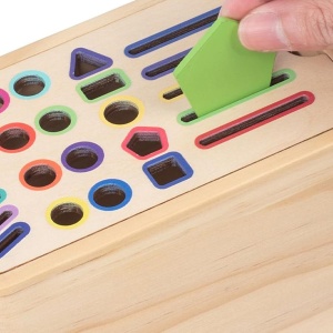 Jucarie de Sortare, din Lemn, +36 Luni, Tip Montessori, Multicolor - Img 6