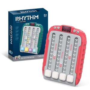 Jucarie Interactiva, Joc Rhythm, +3 Ani, din ABS, 6 Niveluri, 15 x 3 x 11 cm, Functie Muzicala, Rosu - Img 3