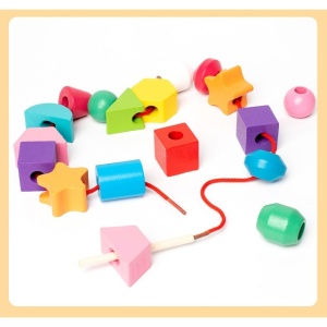 Jucarie Montessori de Sortat, din Lemn, Forme Geometrice,+3 Ani, 25 de Piese, 21.5 x 16 x 3 cm, Multicolor - Img 5