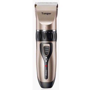 Masina De Tuns Bebelusi si Copii, Lame Cermice si Inox, Fara Fir, Functie Anti Taiere, Silentios, 50 W, 4 Accesorii, Incarcator USB, Gold Negru