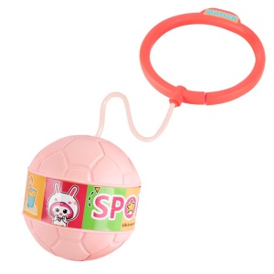 Minge pentru Sarit, Tip Coarda Hula Hoop, Cerc 12 cm, Coarda 52 cm, Minge 12 x 11 cm, Functie Iluminat, 4-6 Ani, Plastic, Roz