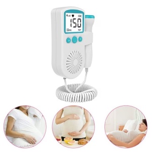 Monitor Fetal Doppler, Monitorizare Sarcina, Ritm Cardiac, Ecran LCD 4.5 cm, 2 x Baterii AA (neincluse), Portabil, din ABS, 12.8 x 9.6 x 3 cm, Utilizare de la 9 Saptamani, Verde - Img 4