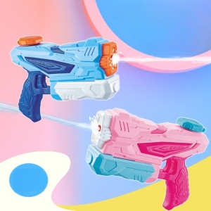 Pistol cu Apa pentru Copii, Rezervor, Pentru Piscina/Plaja, 6ani+, 3 duze, Roz, 300ML - Img 2