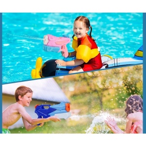 Pistol cu Apa pentru Copii, Rezervor, Pentru Piscina/Plaja, 6ani+, 3 duze, Roz, 500ML - Img 2
