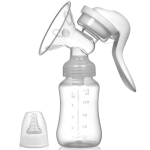 Pompa de San Manuala Multifunctionala, Portabila, cu Tetina pentru Biberon, Anti-Scurgere, Anti-Reflux, 18.5x6 cm, 150 mL, Silicon, Recipient