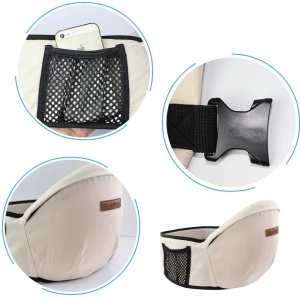 Port-Bebe Ergonomic Ajustabil cu Scaun, 3 Pozitii, Bumbac Respirabil, pentru Copii 0-3 Ani, 20 kg Maxim, 25 x 22 x 18 cm - Img 2
