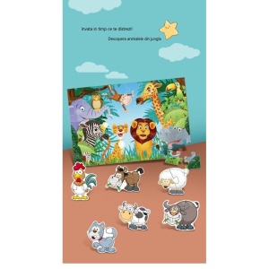 Puzzle pentru copii, jungla cu animale, 48 de piese - Img 6