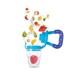 Suzeta pentru diversificarea alimentatiei/dentitie potrivit pentru fructe si piure proaspat, Albastru, fara BPA - Img 6