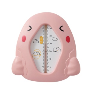 Termometru pentru Baie, Plutitor, Rezistent la apa, Multifunctional, Model Gaina, 10.5x10.5x2.5 cm, Roz - Img 2