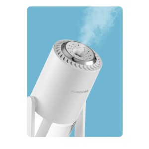 Umidificator si Purificator aer ultrasonic portabil, rezervor 200ml, cu ioni negativi, LED 7 culori, rotatie 360 grade, Alb - Img 6