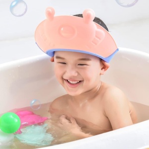 Viziera de Protectie Baie Pentru Copii, Model Broasca, Roz - Img 3
