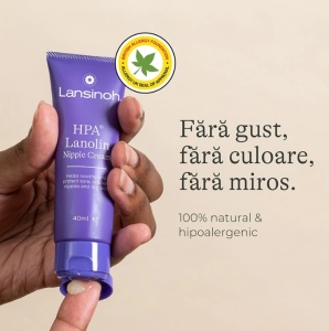 Crema pentru mameloane Lansinoh Lanolina HPA, 10 ml - Img 2
