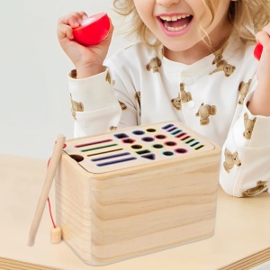 Jucarie de Sortare, din Lemn, +36 Luni, Tip Montessori, Multicolor - Img 3