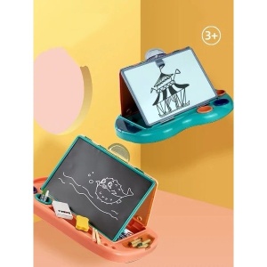 Jucarie educativa pentru copii 2 in 1, masa si tabla pentru desenat - Img 5