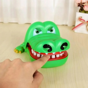 Jucarie interactiva Crocodil Dentist, Joc de Grup/Familie, 13 Dinti, Extra Big 21 x 14.5 x 11 cm, Verde - Img 3