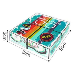 Jucarie Interactiva, Magic Cube, Puzzle, Diferite Forme, Anti-stress, 8 x 8 x 3 cm, Multicolor - Img 4