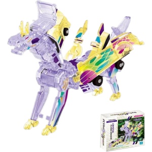 Jucarie Transformabila 2in1, Crystal Wing Flying Dragon, Masina/Dragon, Atractie Magnetica, Fluorescent, +3 Ani, din ABS, Multicolor - Img 5