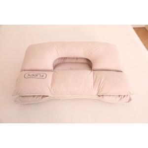 Perna Ortopedica 3 in 1, Strat Dublu, Protectie Cervicala, pentru Adulti, 45 x 70 cm, Gri - Img 2