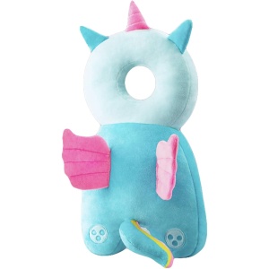 Perna tip Rucsac pentru Protectia Capului, Tetiera tip Unicorn, pentru Bebelusi, Albastru