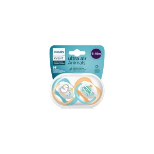 Philips Avent Suzete Ultra Air, 6-18 luni, albastru si galben SCF080/07 - Img 3
