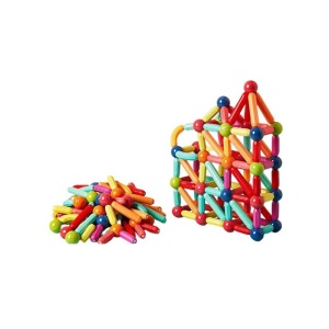Piese Magnetice pentru Copii, Set din 72 de Piese de diferite Culori, Multicolor