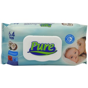 Servetele Umede bebelus, Pure Premium, 64 buc