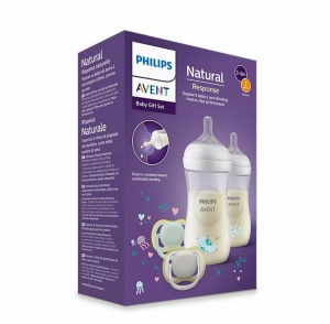 Set biberoane Natural Response SCD837/11, 2x260ml + 2x Suzete, Philips Avent - Img 2