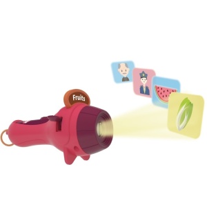 Set Jucarie Educativa, Proiector Tip Lanterna Pentru Copii, 6 Teme, 48 de Imagini, Cutie Depozitare, +3 ani, Rosu - Img 3