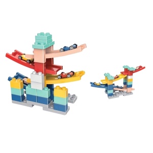 Set piese pentru constructie, Rampa auto, 30 piese, Masinute incluse - Img 2