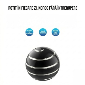 Sfera Fidget Spinner Metalic, Corp Aliaj Zinc, Rulment Inox, Jucarie Antistres pentru Focus si Relaxare, Diametru 40 mm, Gadget pentru Birou, Scoala, Cadou pentru Copii si Adulti, Negru - Img 4