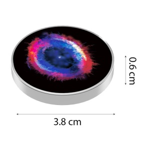Spinner Giroscopic Metalic, Jucarie Rotativa Anti-stres, Otel Inoxidabil, 3.8 x 0.6 cm, Efect Optic Galaxie, Model Galaxy in Eridanus - Img 3