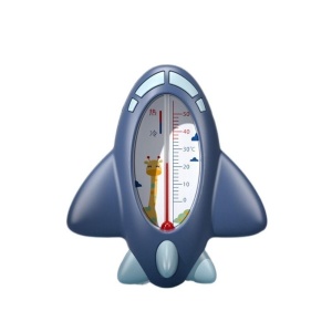 Termometru pentru Baie, Plutitor, Rezistent la apa, Multifunctional, Model Avion, 11x10x4 cm, Albastru