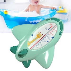 Termometru pentru Baie, Plutitor, Rezistent la apa, Multifunctional, Model Avion, 11x10x4 cm, Verde - Img 5