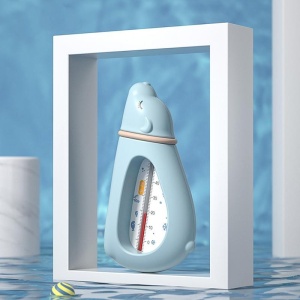 Termometru pentru Baie, Plutitor, Rezistent la apa, Multifunctional, Model Urs Polar, 15x7.5x4 cm, Albastru - Img 3