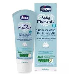 Crema de protectie impotriva iritatiilor de scutec Baby Moments + 0 luni, 100ml, Chicco
