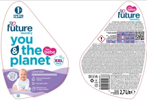 Detergent gel de rufe concentrat, Future Baby Lavender, 2.7 litri, Teo Bebe - Img 2