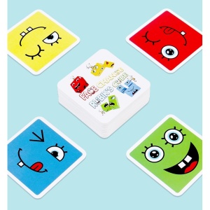 Jucarie Pentru Copii Montessori Cub din Lemn, 64 de Carti Distractive, Clepsidra si Clopotel inclus,+3 ani, multicolor - Img 4